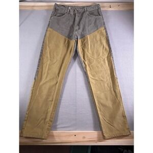 Wrangler Rugged Wear Mens 36x34 Brush Guard Field Pants‎ Gray Tan 33145CL